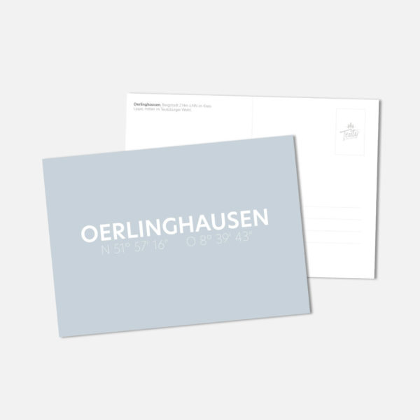 Oerlinghausen Postkarte "Koordinaten"